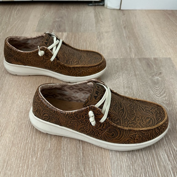 Ariat Shoes - Ariat Shoes | Ariat Women’s HILO Brown Floral Embossed Shoe